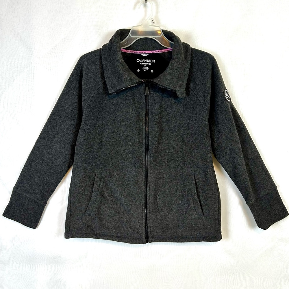 Calvin Klein Performance Women’s Gray Full Zip Fleece Jacket / Large